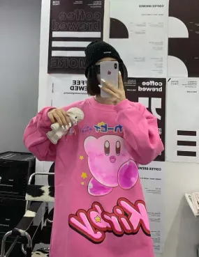 kirby sweatshirt pull over oversize