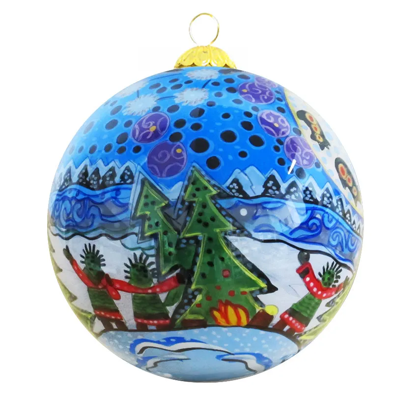 Leah Dorion Guidance Moon Glass Ornament