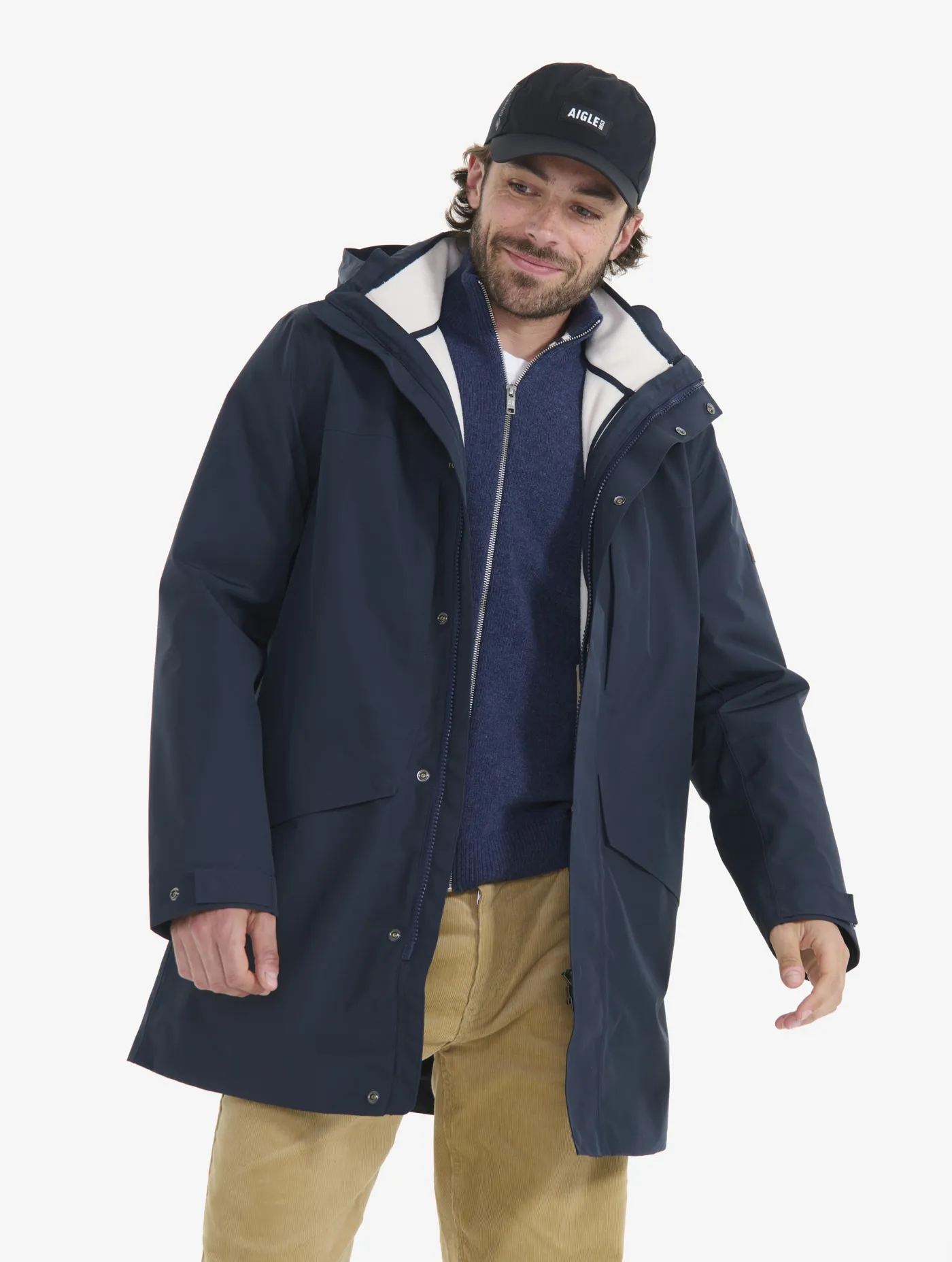 Long hooded Gore-Tex® 2-layer parka