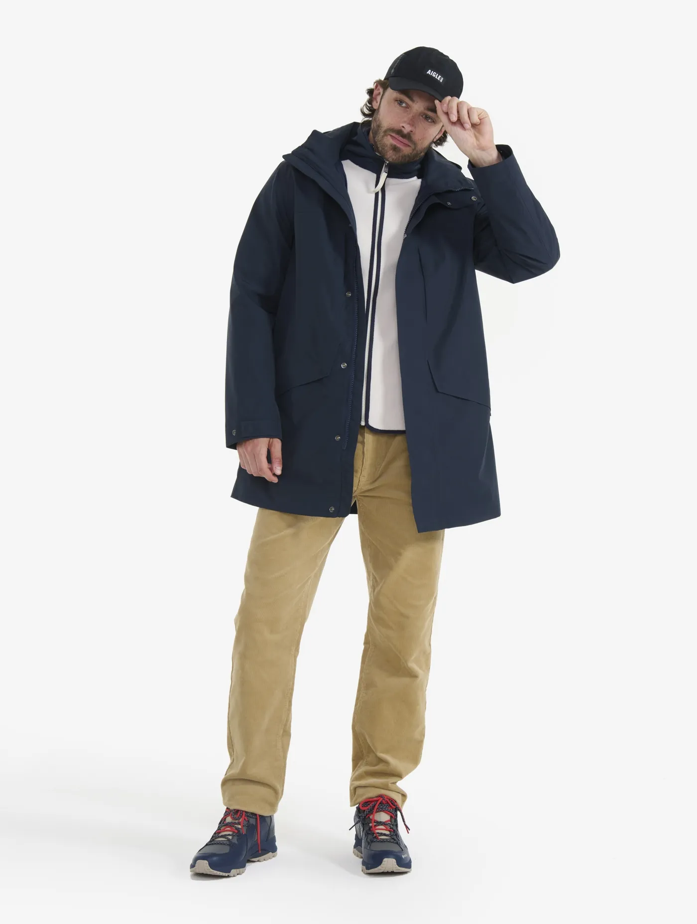 Long hooded Gore-Tex® 2-layer parka