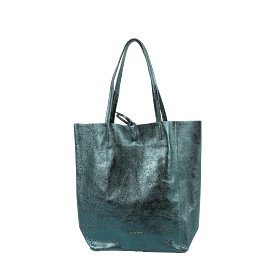 Maison Fanli - Leather Tote - Metallic Emerald