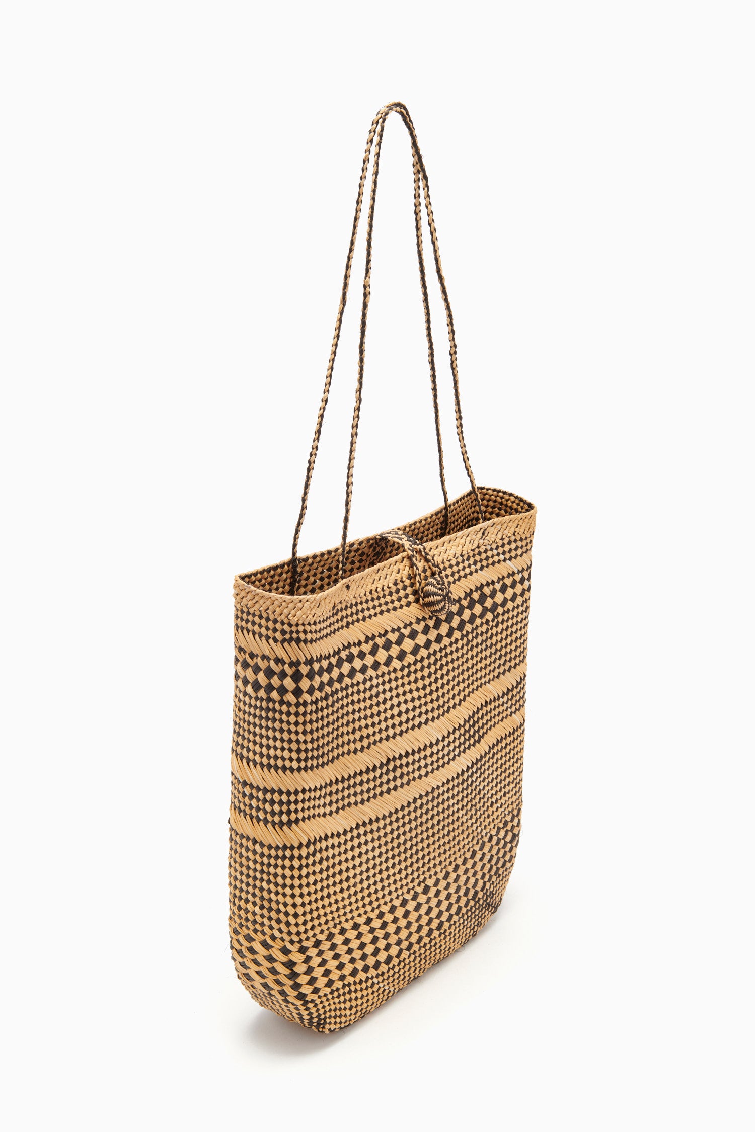 Marta Flat Tote - Chocolate Stripe