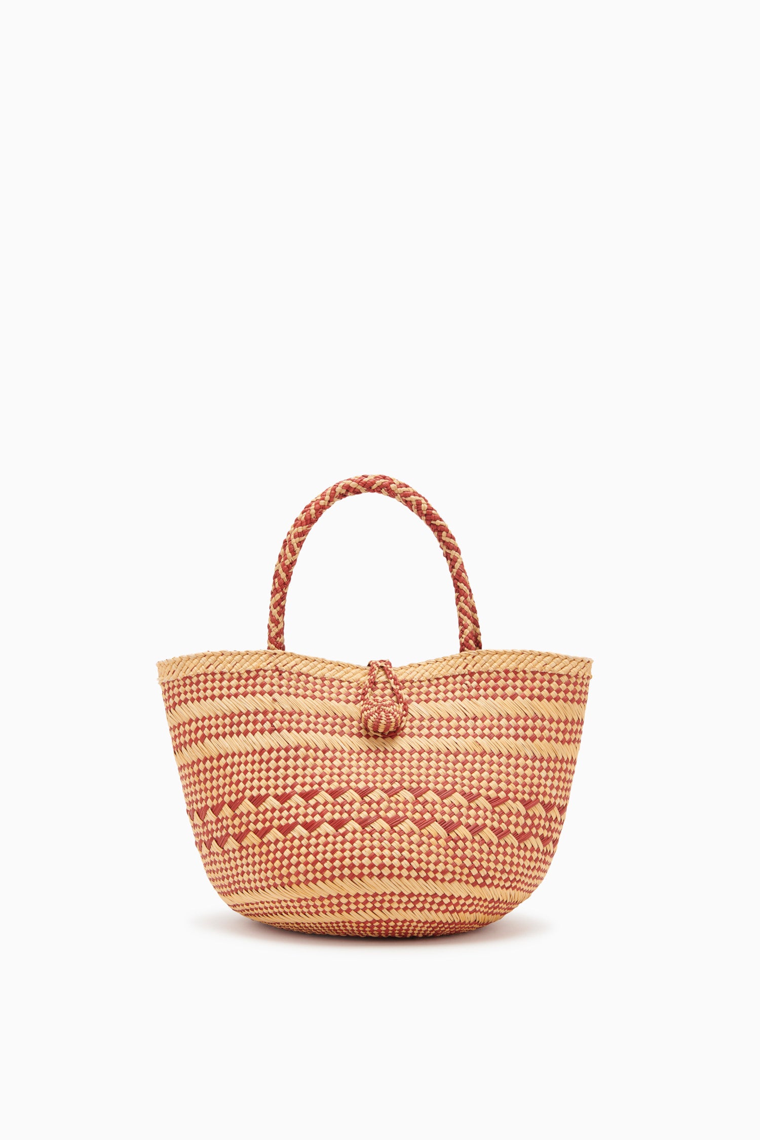 Marta Small Basket Tote - Crimson Stripe