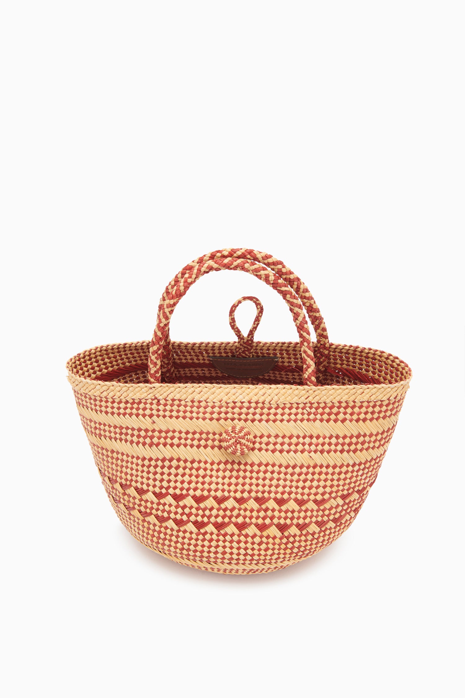 Marta Small Basket Tote - Crimson Stripe