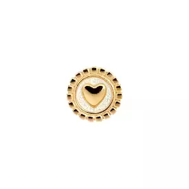 MB Love Coin, Ivory/Gold