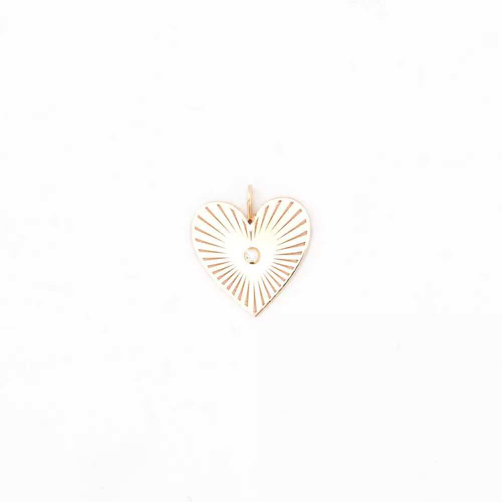 Medium Radiant Heart Charm