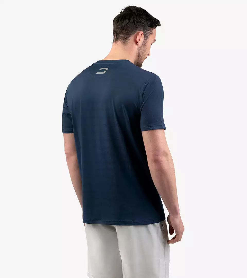 MEN'S PERFORATED SPORTS T-SHIRT - MIDNIGHT