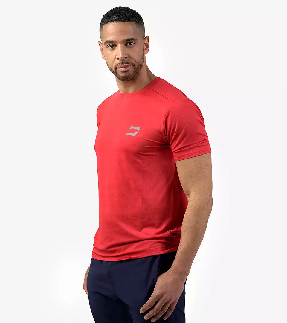 MEN'S PERFORATED SPORTS T-SHIRT - RED