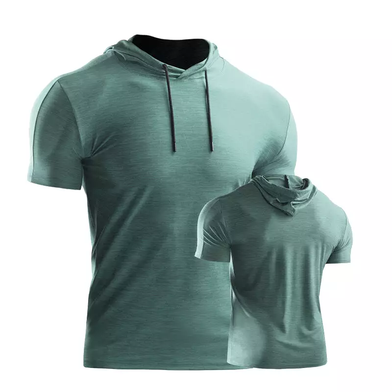 Men's Short Sleeve Sports Tops Spring Summer Workout Running Large Size T-shirt Athleisure Breathable Soft Sweat Out Shirt Gym R