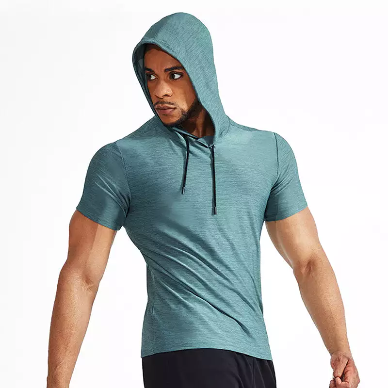 Men's Short Sleeve Sports Tops Spring Summer Workout Running Large Size T-shirt Athleisure Breathable Soft Sweat Out Shirt Gym R