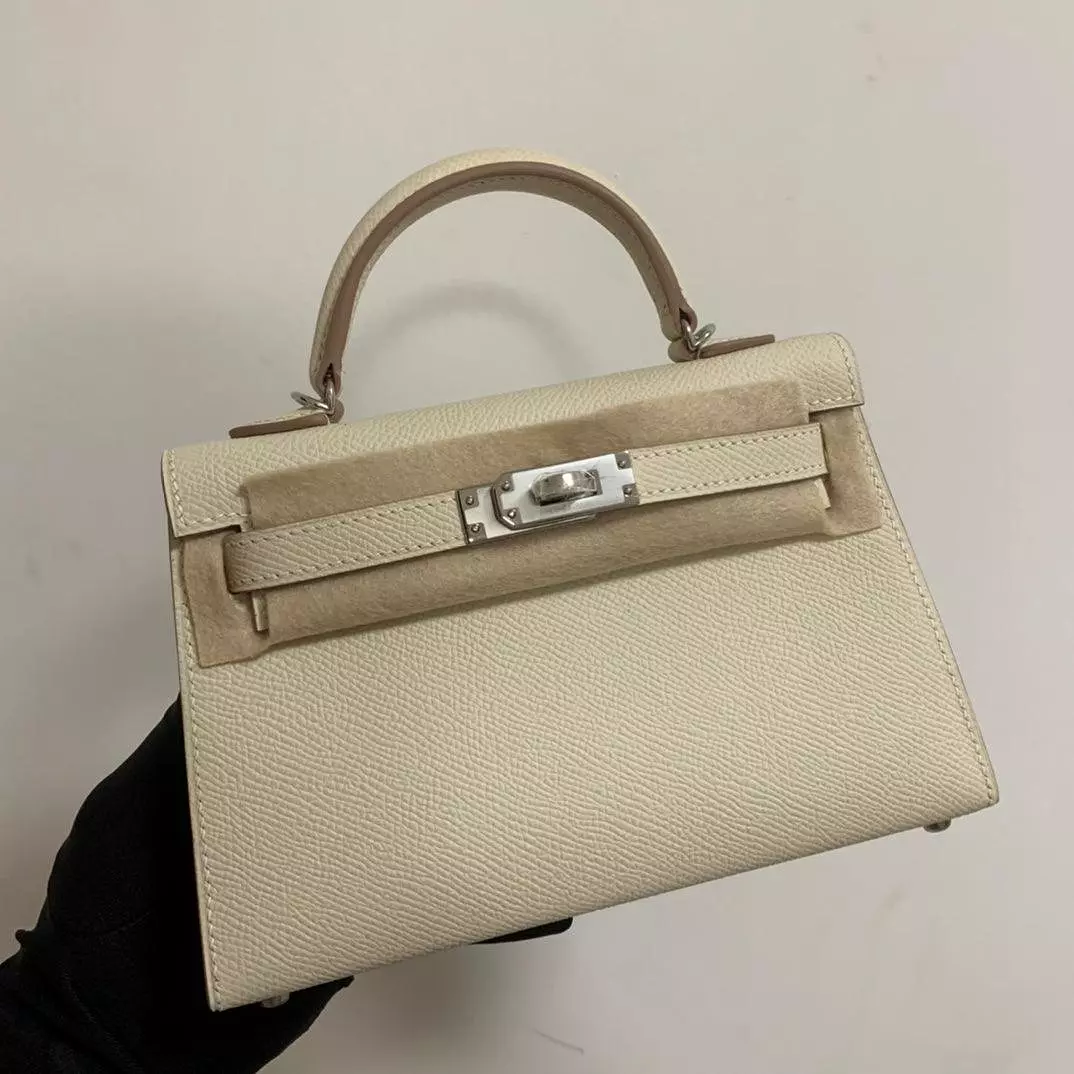 Mini Kaili Epsom Leather Bag Off White 19