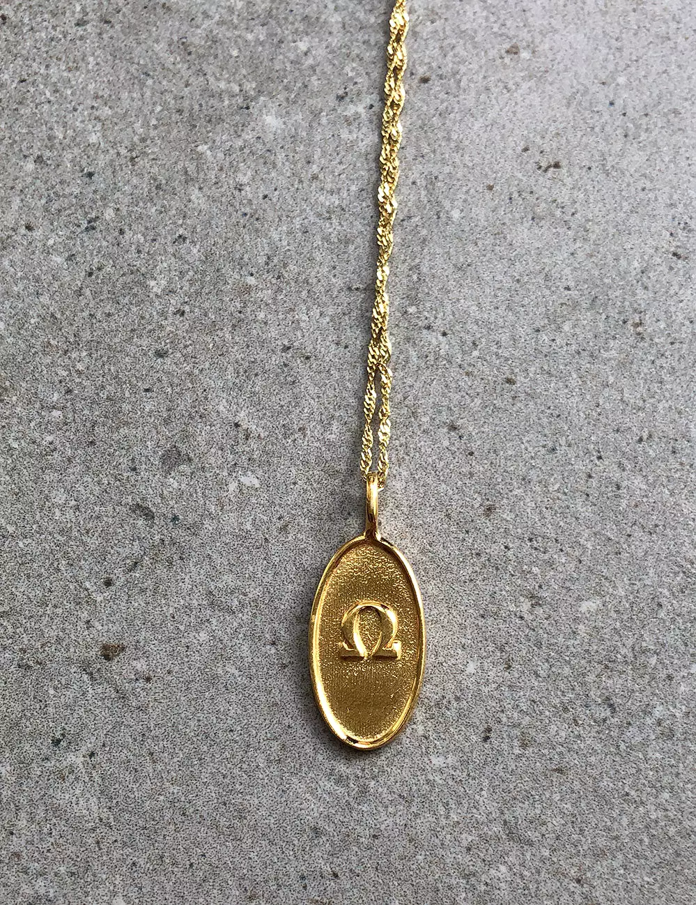 Monogram Pendant Necklace, Greek Letter Alphabet