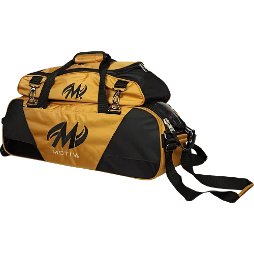 Motiv Ballistix Triple Tote Gold Shoe Bag Bundle