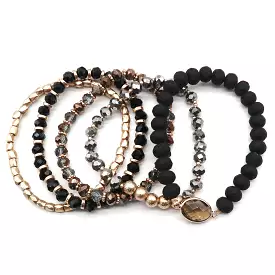 Multi Bead Stretch Bracelet Set