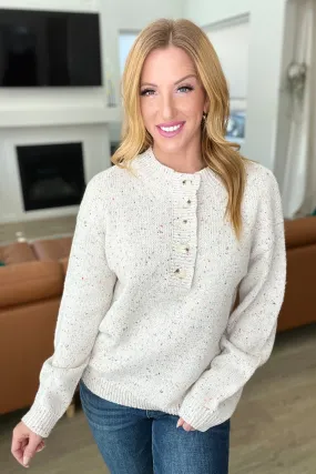 Never Give Up Henley Sweater