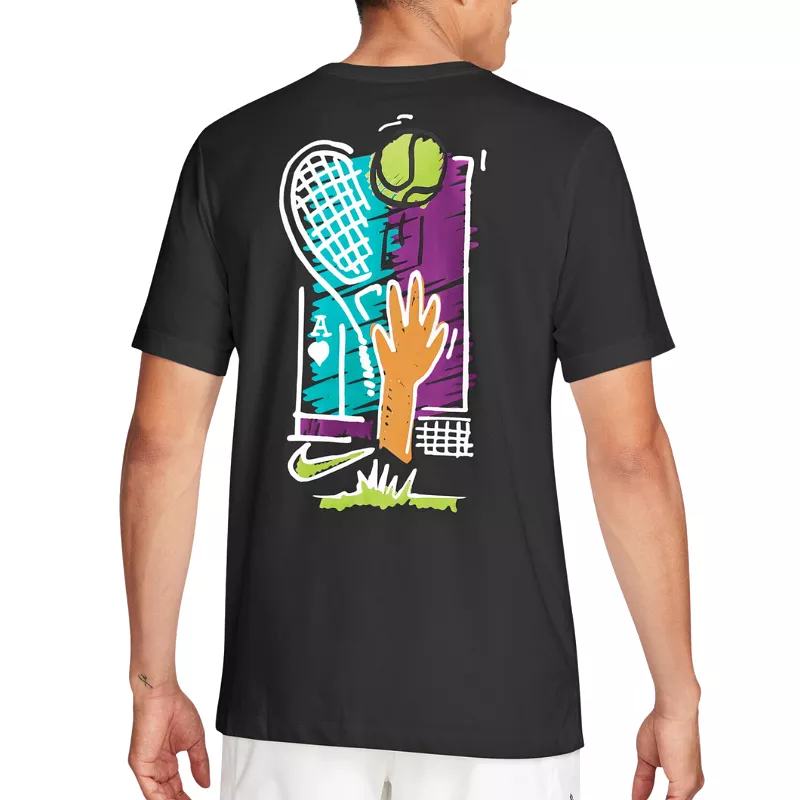 Nike Court Dri-Fit Men's Tennis T-Shirt - Black