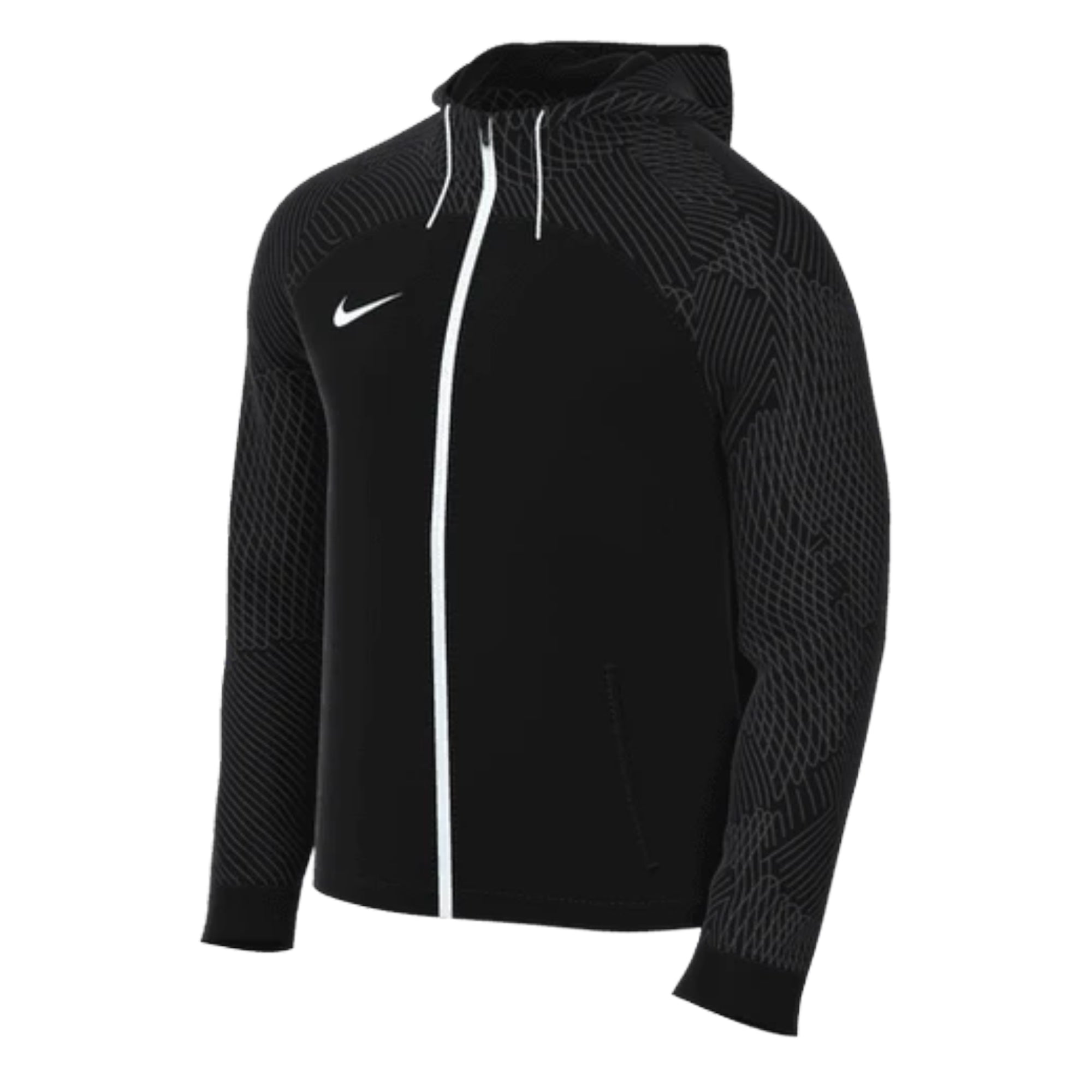 Nike Men's Dri-Fit Knit Strike 23 Hooded Track Jacket Black/White