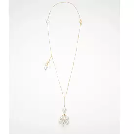 Pearl Cluster Necklace, Gold