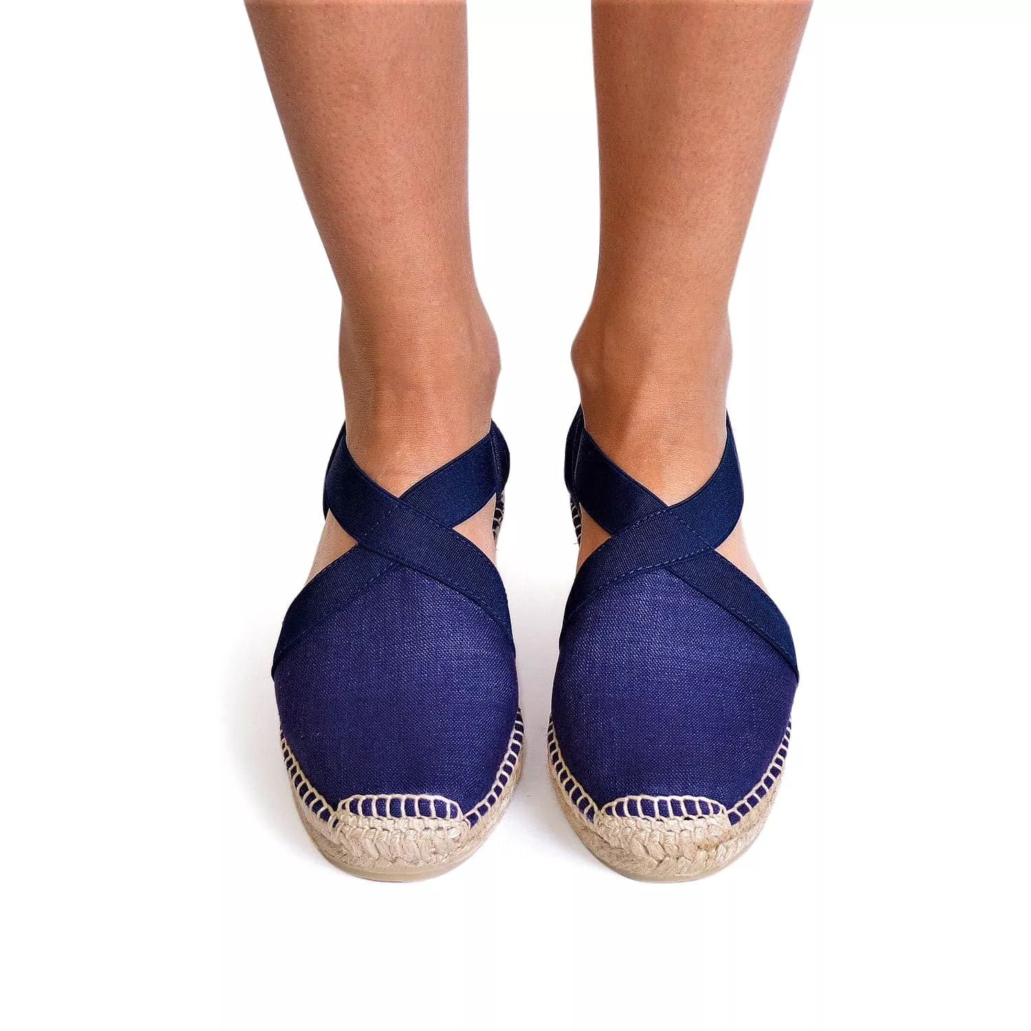 Plain Linen Wedge Espadrille for Women - Verona