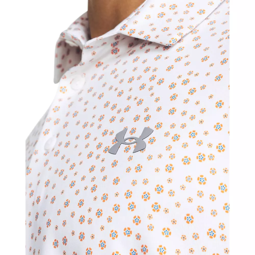 Playoff 3.0 Printed Polo White/Blue - SS24