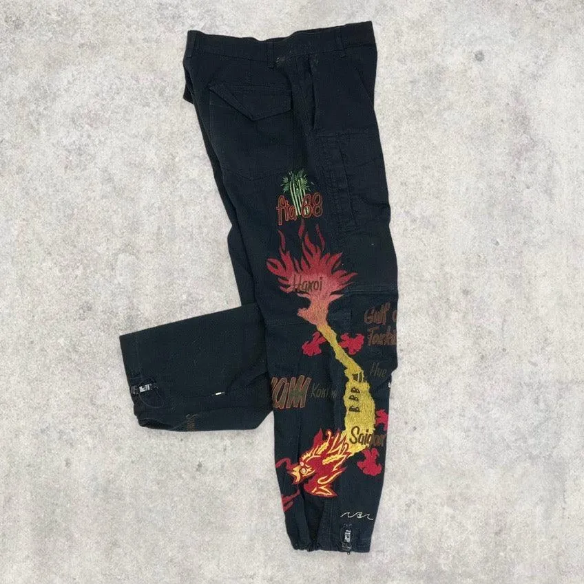 Rare Maharishi Snowpants / Trousers with Vietnam Dragon Print