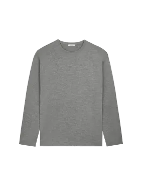 Regenerative Merino Wool Sweater—grey marl