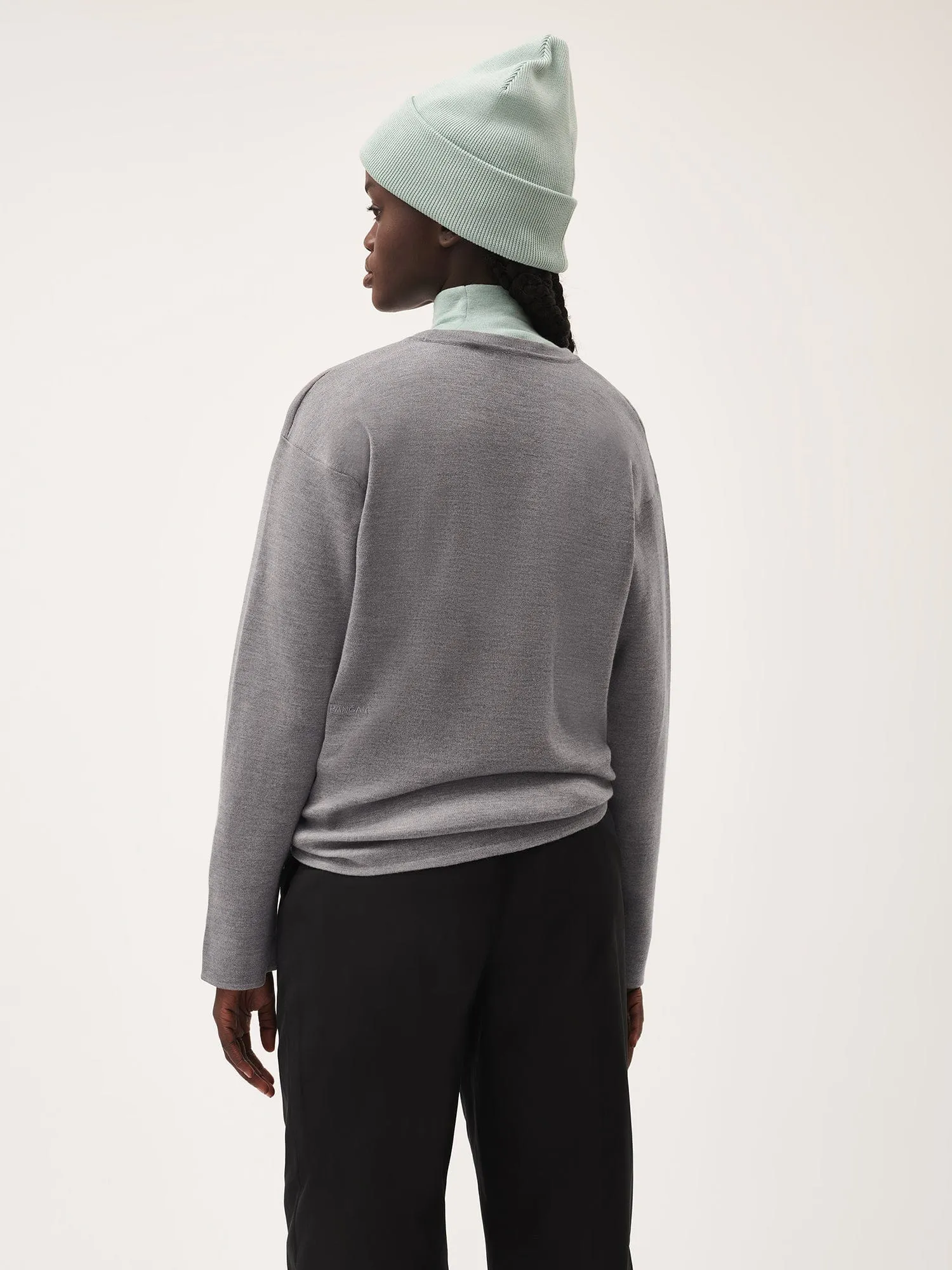 Regenerative Merino Wool Sweater—grey marl