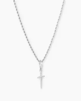 Saint Morta Dagger Pendant White Gold