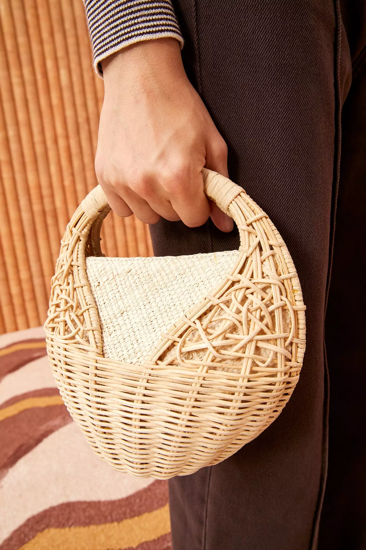 Sea Shell Wicker Bag - Natural