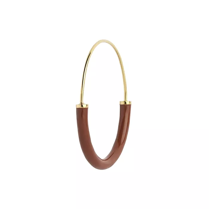 Serendipity Hoop Medium, Gold/Brown