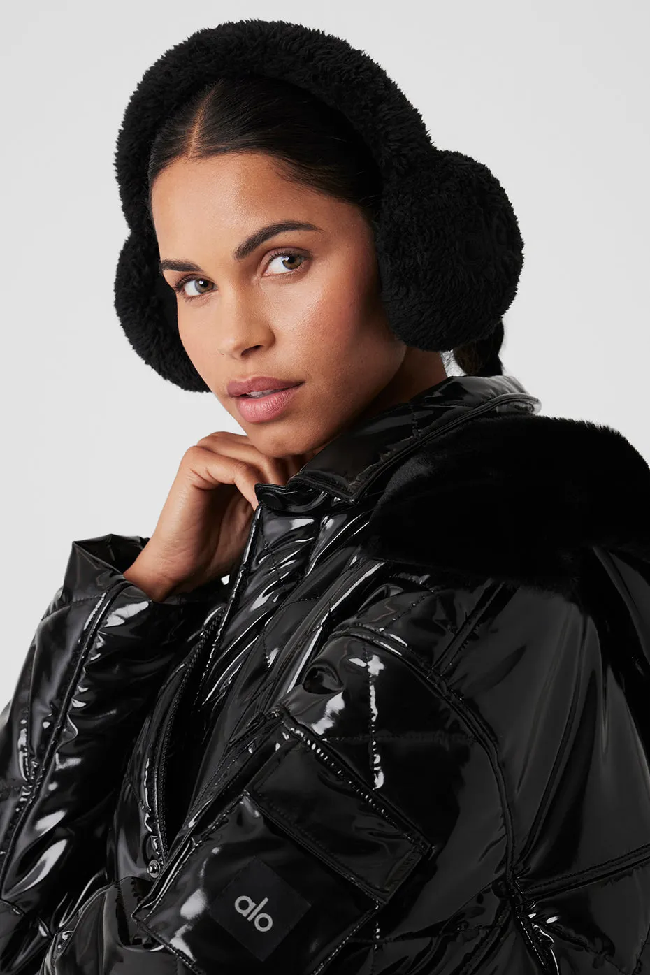 Sherpa Ear Muffs - Black