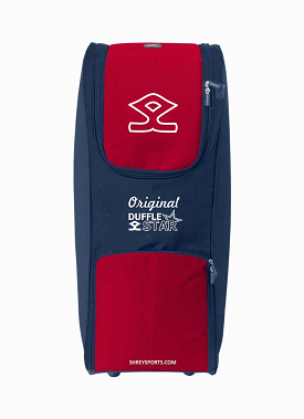 Shrey Star Cricket Wheelie/Duffle Bag - Navy/Red