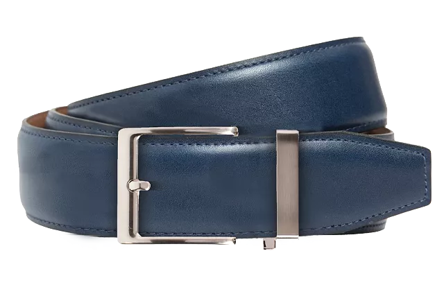 Smooth Denim, 40mm Strap, Dress Belt