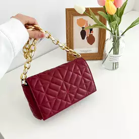 Solid Color Simple Thick Chain Women's Bag