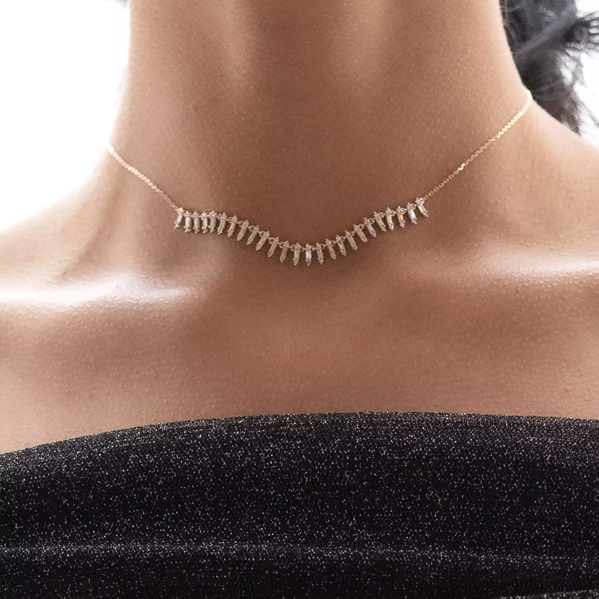 Stack Baguette Curve Collar