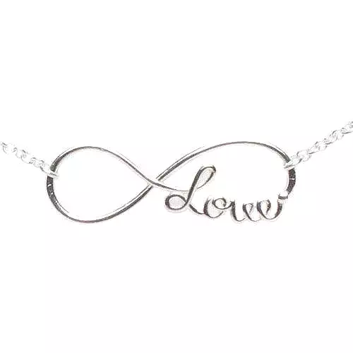 Sterling Silver Infinity Love Necklace