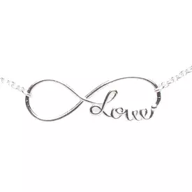 Sterling Silver Infinity Love Necklace