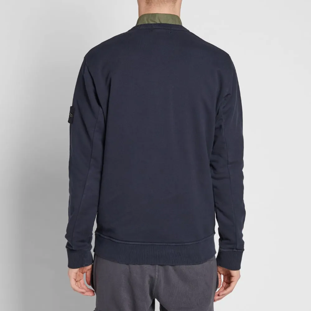 Stone Island Garment Dyed Fleece Crew SweatNavy