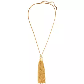 Tassel Pendant Necklace, Gold