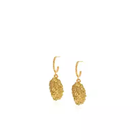 Thireos Small Hoop Earrings, Gold