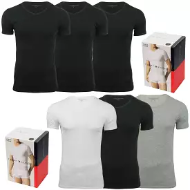 Tommy Hilfiger Men's V-Neck Loungewear T-Shirt - Short Sleeved (3-Pack)