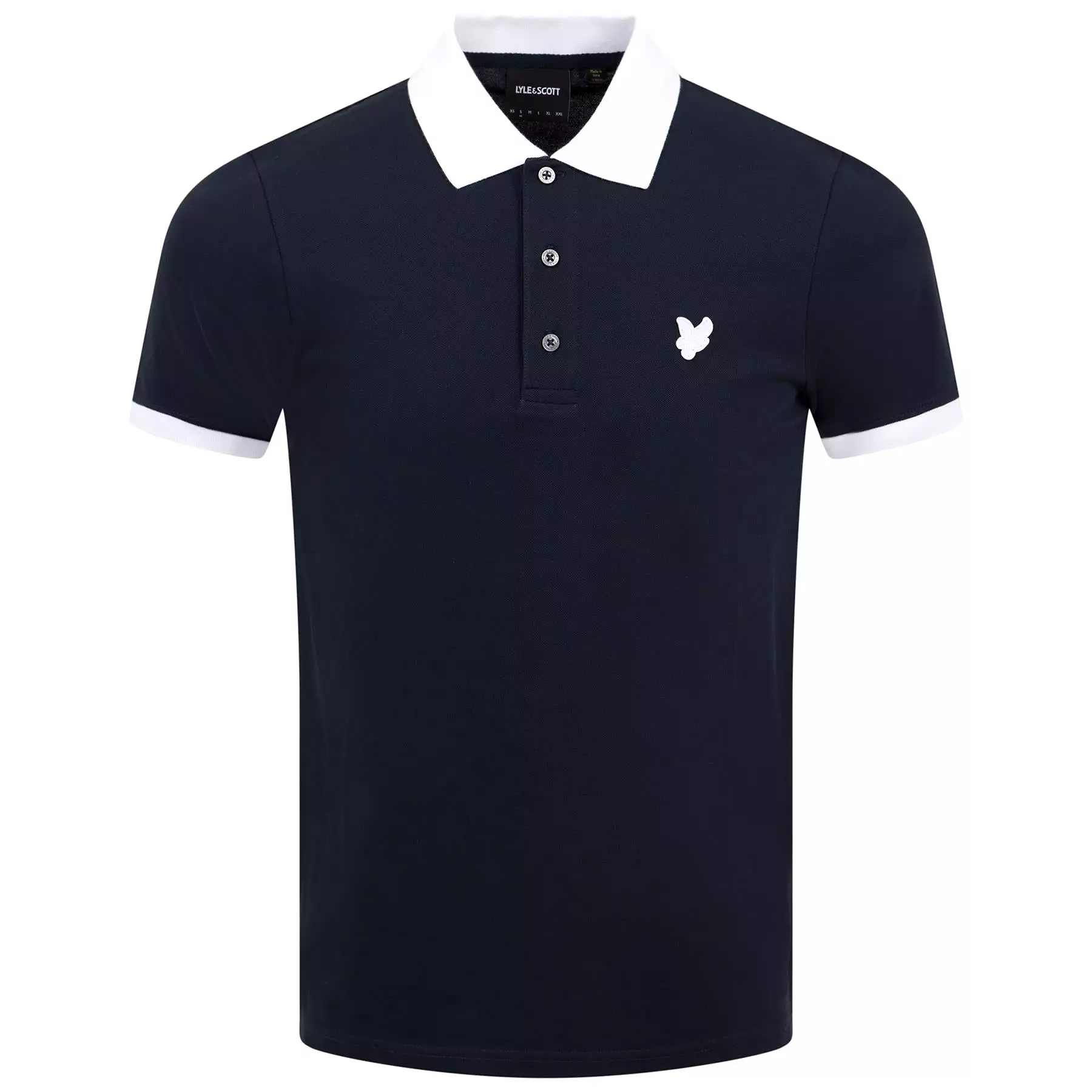 Tonal Ringer Polo Dark Navy/White - SS24