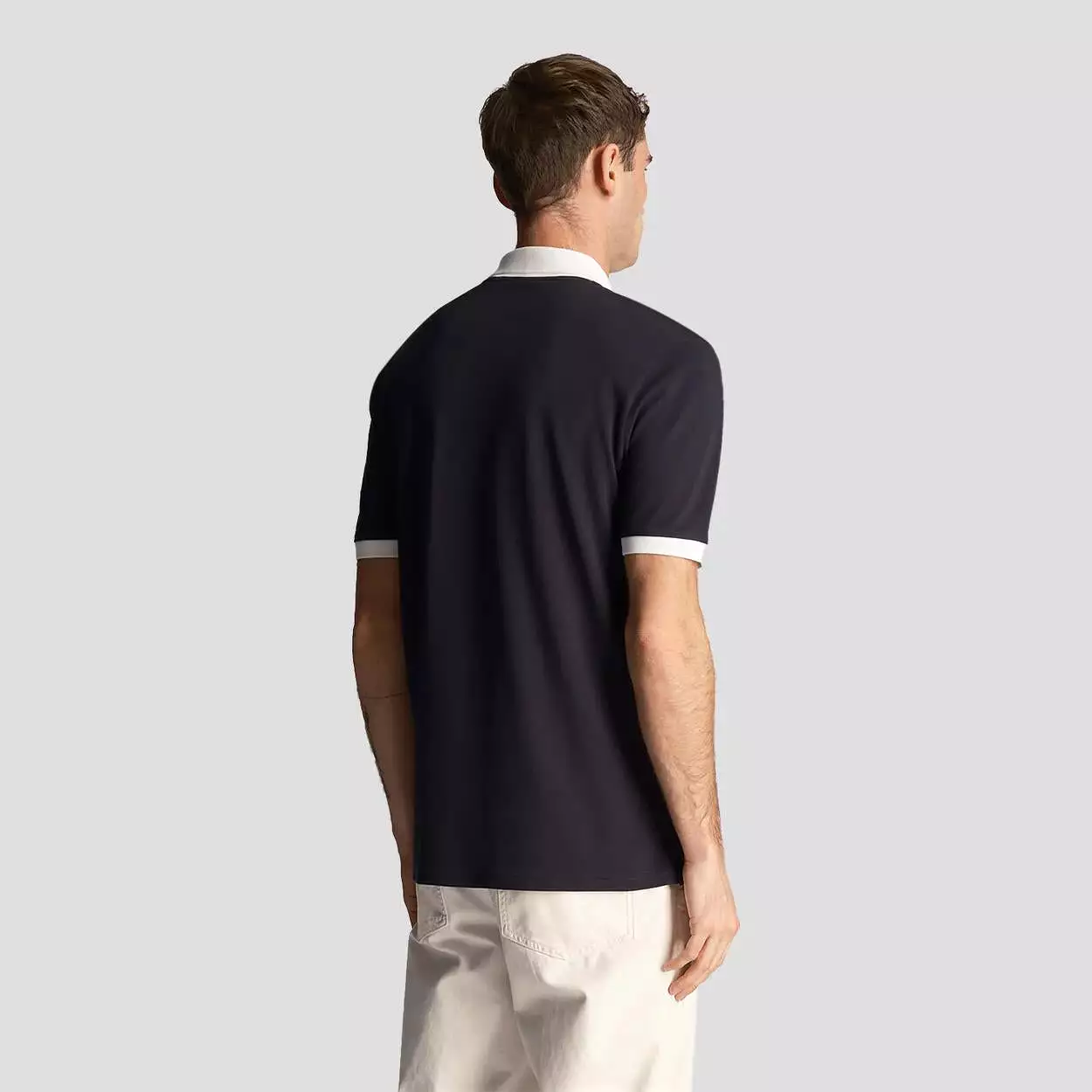 Tonal Ringer Polo Dark Navy/White - SS24