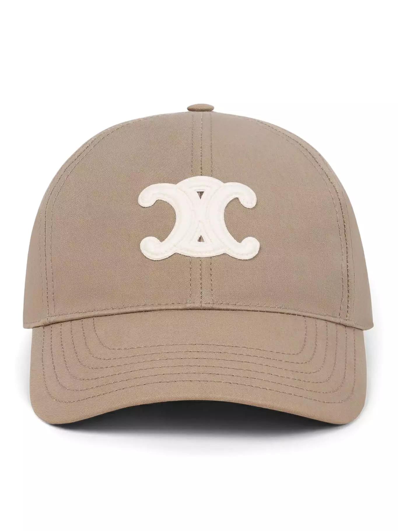 TRIOMPHE COTTON BASEBALL HAT GREIGE