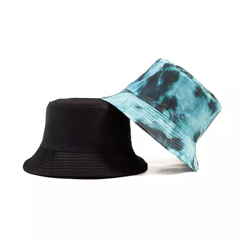 Unisex Reversible Tie Dye Solid Bucket Hat