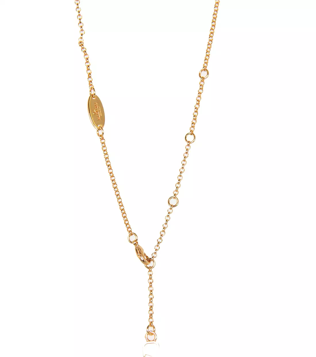 VLogo Signature Metal Necklace, Gold