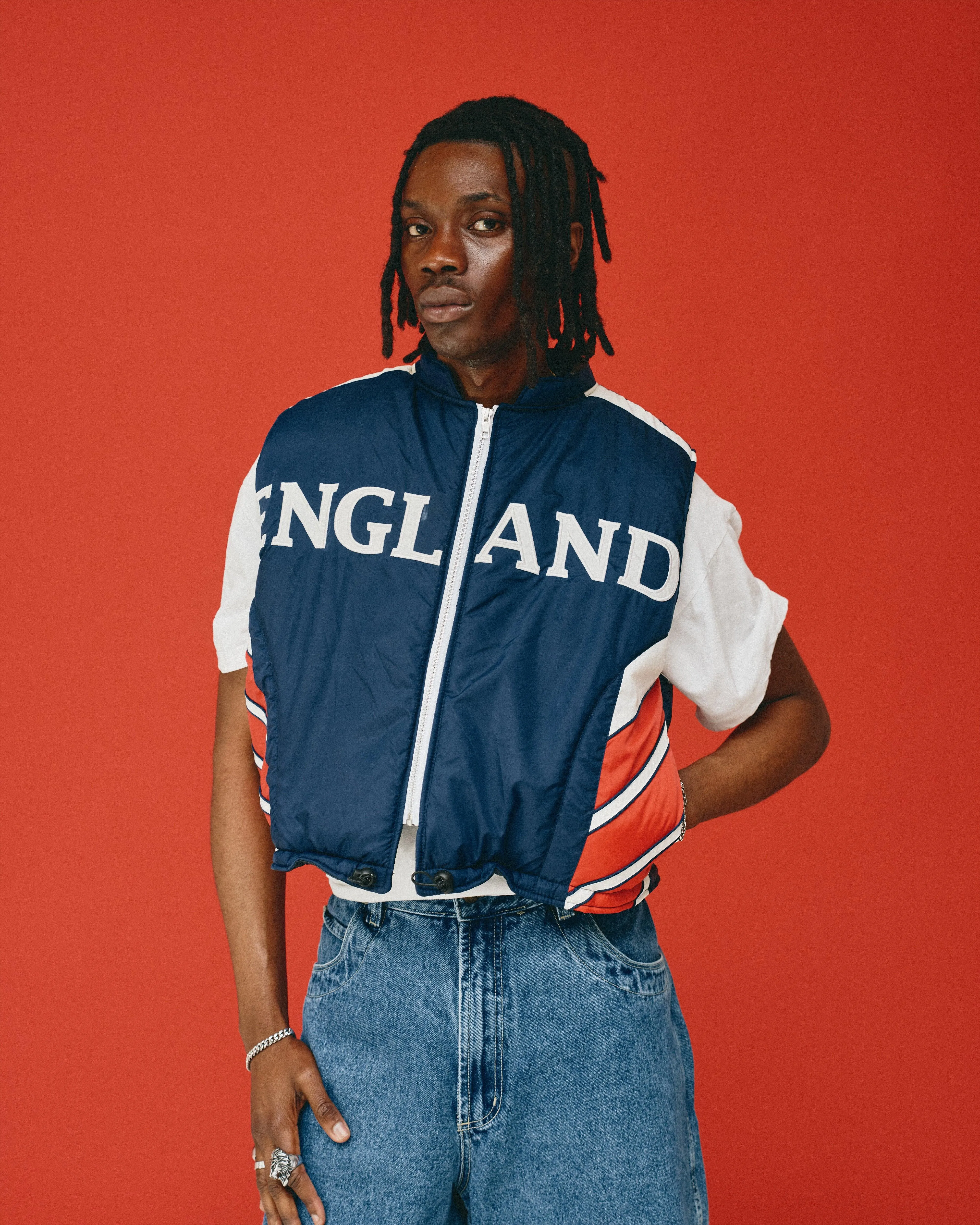 VT Rework : England Cropped Puffer Gilet