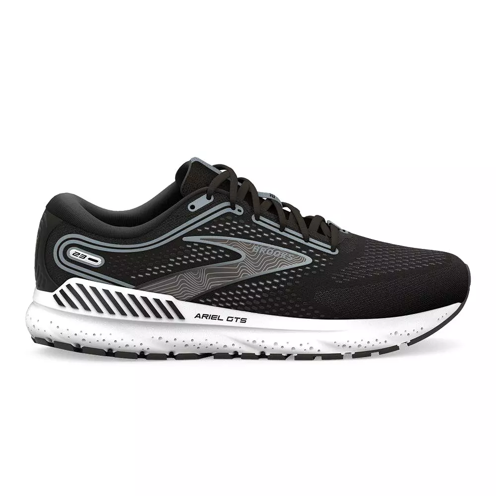 Women's Brooks Ariel GTS 23, Black/Grey/White, 6.5 D Wide