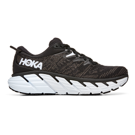 Women's Hoka One One Gaviota 4, Black/White, 7 D Wide