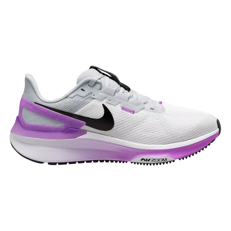 Women's Nike Structure 25, White/Black-Pure Platinum, 7.5 B Medium